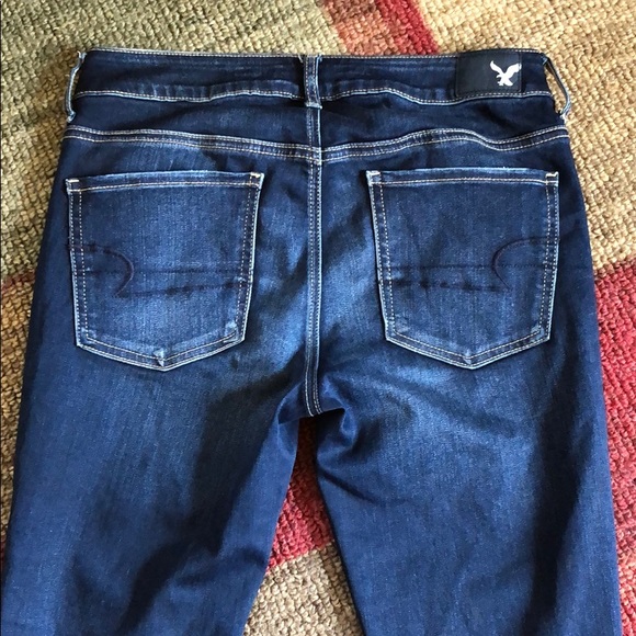 American Eagle Dark Wash Super Stretch Jeggings - Picture 6 of 8